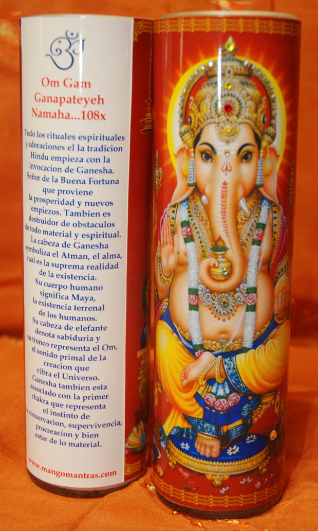 Hare Krishna Mantra Meditation Candle embellished with Swarovski Cryst –  Mango Mantras LLC