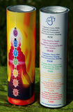 Girl Chakra Mantra Meditation Candle embellished with Swarovski Crystals