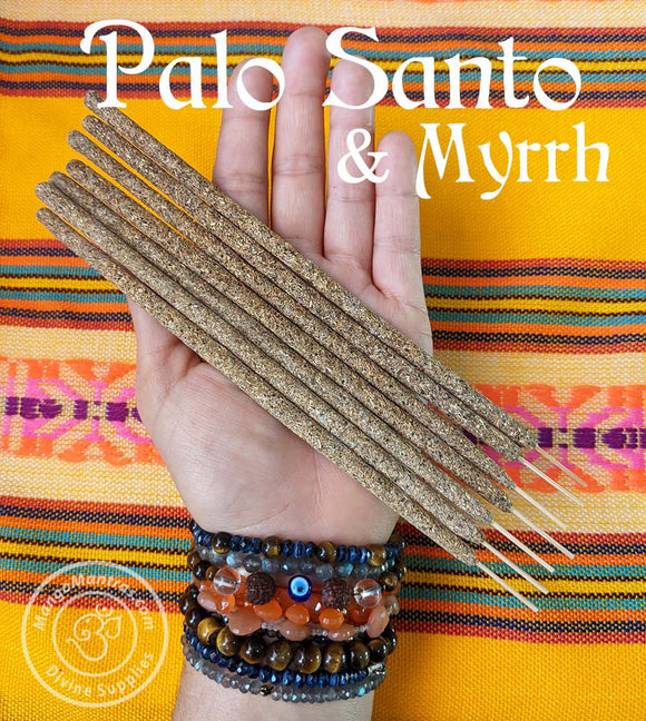 100% Pure Sacred Palo Santo & Peruvian Myrrh Incense Sticks to Purify, Protect and Bless!