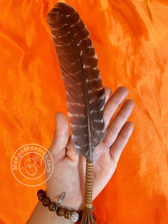 ☀🌟☀ Sacred Ceremonial Turkey Feather in Leather ☀🌟☀