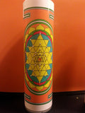 Auspicious Shree Yantra Meditation Candle embellished with Swarovski Crystals