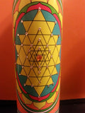 Auspicious Shree Yantra Meditation Candle embellished with Swarovski Crystals