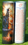 Powerful Shiva Shakti Ardaneshwara Mantra Meditation Candle with Swarovski Crystals