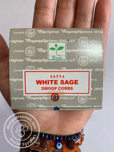 Satya White Sage Dhoop Cones